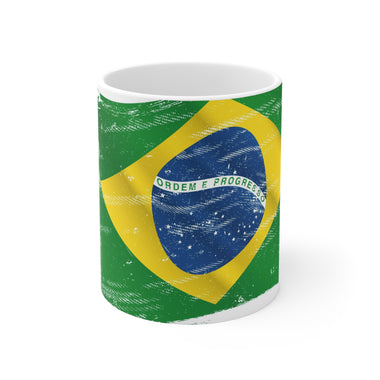 Ceramic Mug 11oz - Brazil Flag Theme