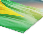 Cutting Board ( Glass ) - Brazilian Flag Decoration